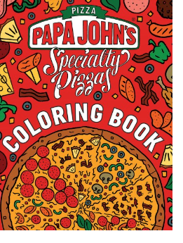 Papa Johns Coloring Book discount